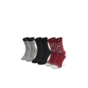 Calvin Klein dámské vzorované ponožky 3 pack - ONE (002)